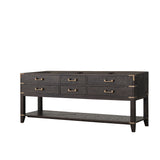 Norwalk 80 in W x 22 in D Brown Oak Double Bath Vanity
