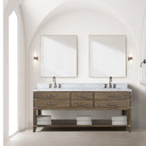 Norwalk 80 in W x 22 in D Grey Oak Double Bath Vanity