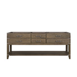 Norwalk 80 in W x 22 in D Grey Oak Double Bath Vanity