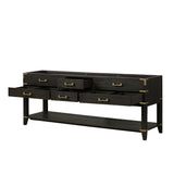 Norwalk 84 in W x 22 in D Black Oak Double Bath Vanity