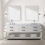 Norwalk 84 in W x 22 in D White Oak Double Bath Vanity
