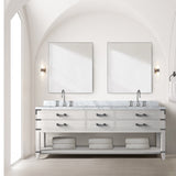 Norwalk 84 in W x 22 in D White Oak Double Bath Vanity