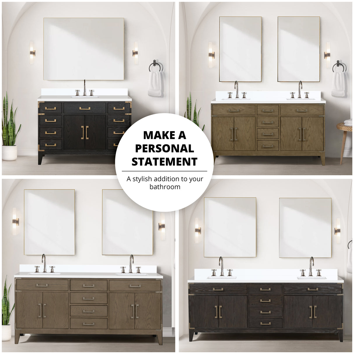 Laurel 80 in. Freestanding Bathroom Vanity with Carrara Marble Sink Top