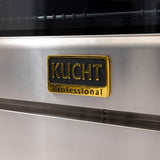 36 in. 5.2 cu. ft. 6 Burners Dual Fuel Range for Propane Gas in Stainless Steel with Kucht Horus Thermostat