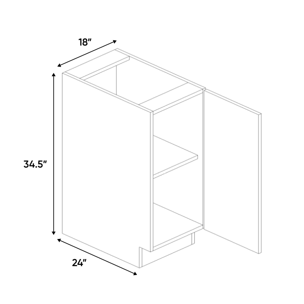 RTA - Muratti Textured - Base Full Height Cabinet - 18