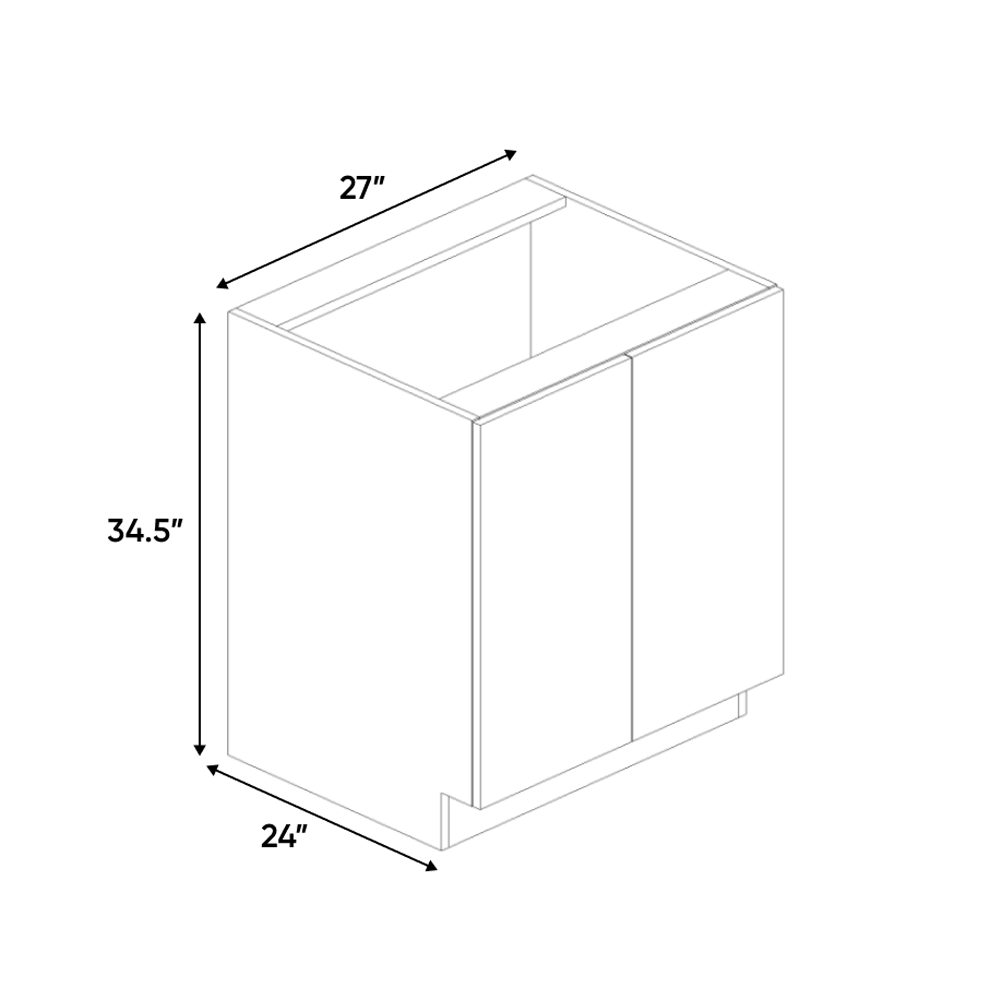 RTA - Olmo Textured - Base Full Height Cabinet - 27