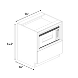 RTA - Picasso Textured - Base Microwave Cabinet - 24"W x 34.5"H x 24"D - Frameless Cabinet