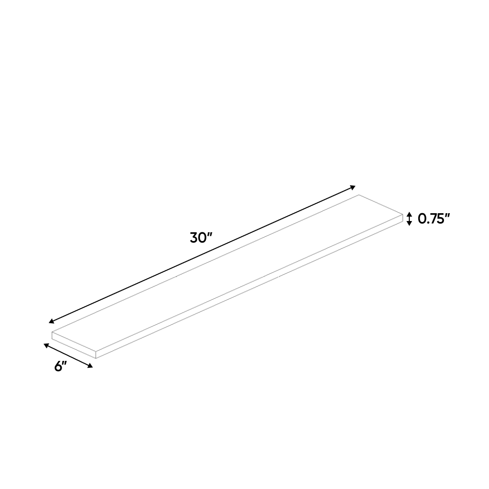 RTA - Cashmere Matte - Filler Panel - 6"W x 30"H x 0.75"D - Frameless Cabinet