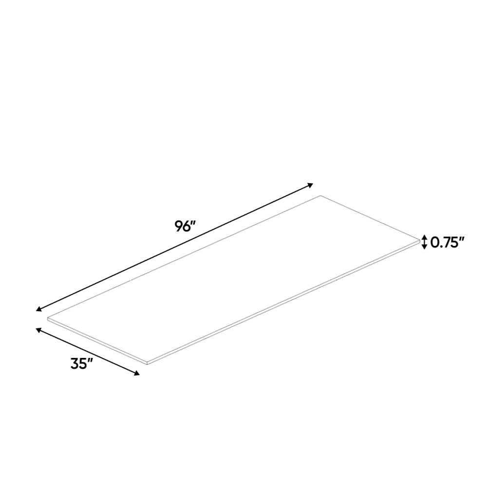 RTA - Negro Gloss - Panel - 35"W x 96"H x 0.75"D - Frameless Cabinet