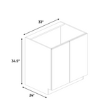 RTA - Olmo Gloss - Sink Base Cabinet Full Height - 33"W x 34.5"H x 24"D - Frameless Cabinet