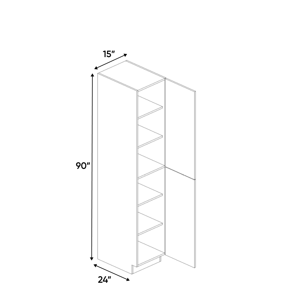 RTA - Muratti Textured - Tall Pantry Cabinet - 15