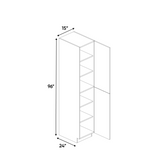 RTA - Anniversary Oak Textured - Tall Pantry Cabinet - 15"W x 96"H x 24"D - Frameless Cabinet