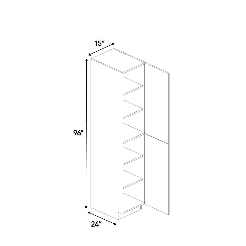 RTA - Guayana Gloss - Tall Pantry Cabinet - 15