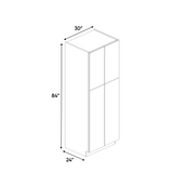 RTA - Negro Gloss - Tall Pantry Cabinet - 30"W x 84"H x 24"D - Frameless Cabinet