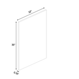 RTA - Indigo Blue Matte - Finished End Vanity Panel - 22"W x 35"H x 0.75"D - Frameless Cabinet