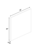 RTA - Gris Nube Matte - Finished Vanity End Skin - 22"W x 20"H x 0.75"D - Frameless Cabinet
