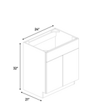 RTA - Blanco Matte - Vanity Sink Base Cabinet - 24"W x 34.5"H x 21"D - Frameless Cabinet