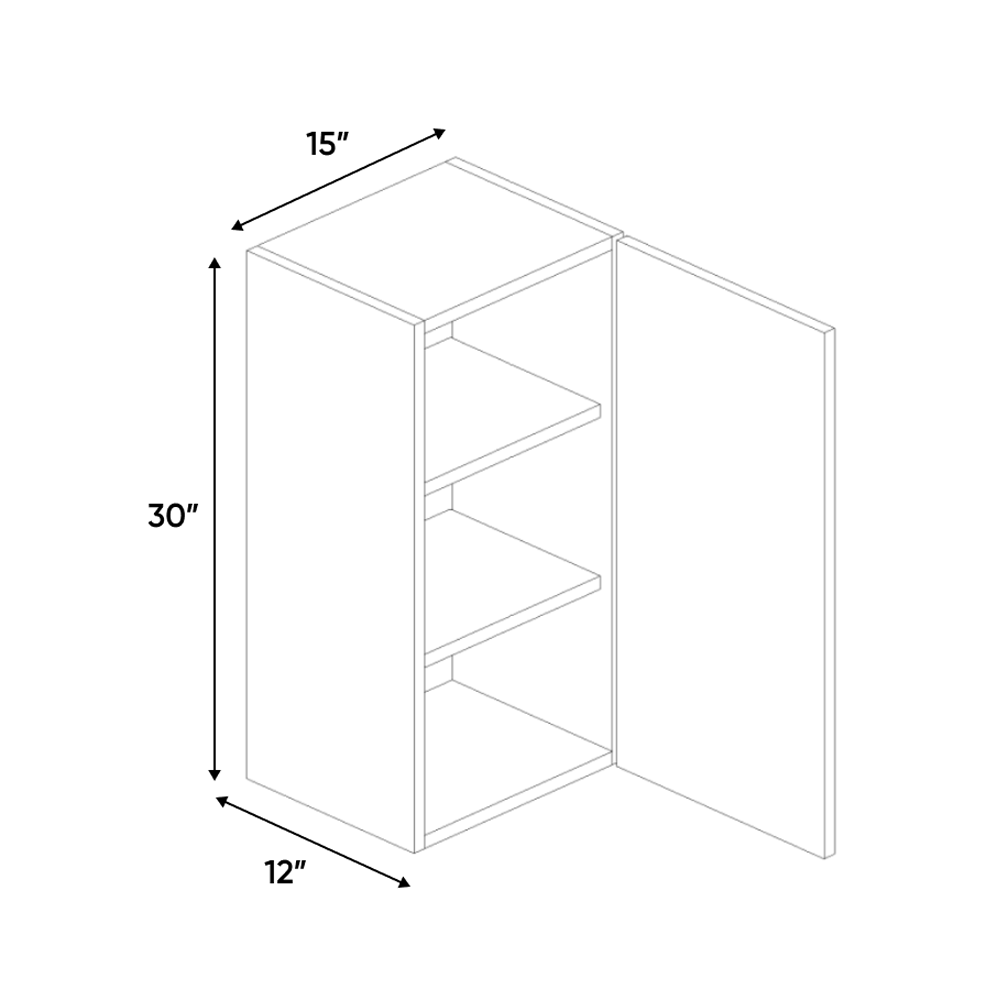 RTA - Olmo Gloss - Wall Cabinet - 15