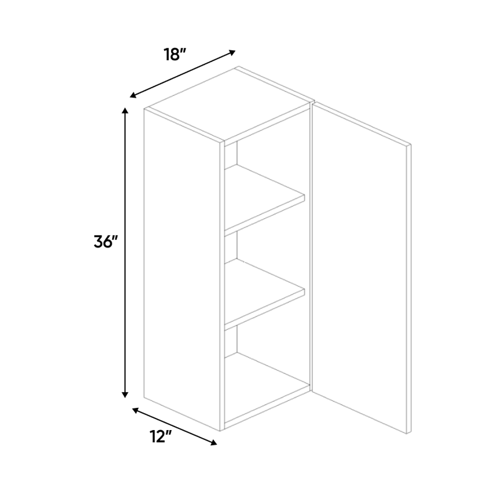 RTA - Olmo Textured - Wall Cabinet - 18