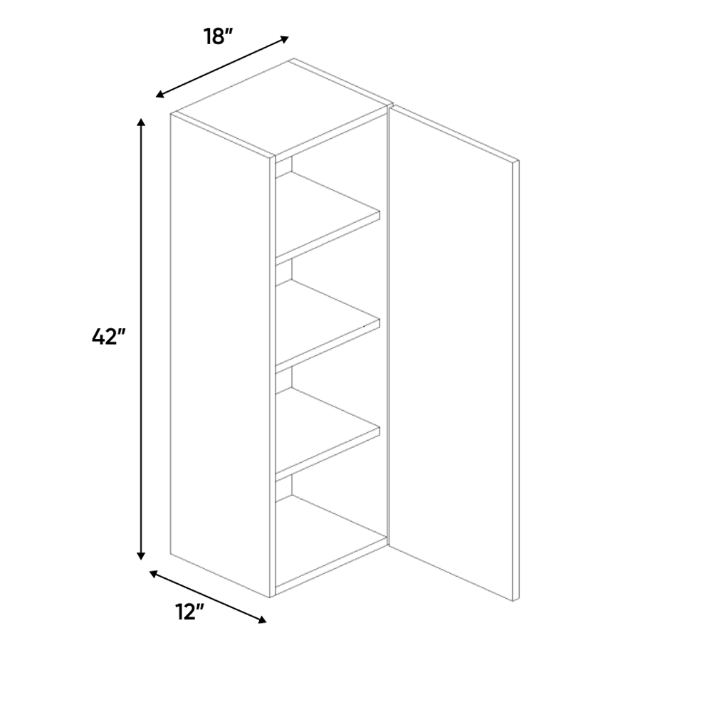 RTA - Cashmere Gloss - Wall Cabinet - 18