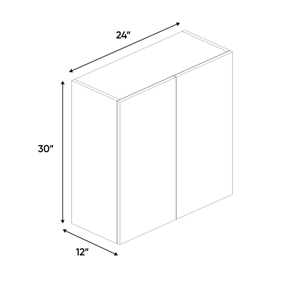 RTA - Gris Plomo Matte - Wall Cabinet - 24