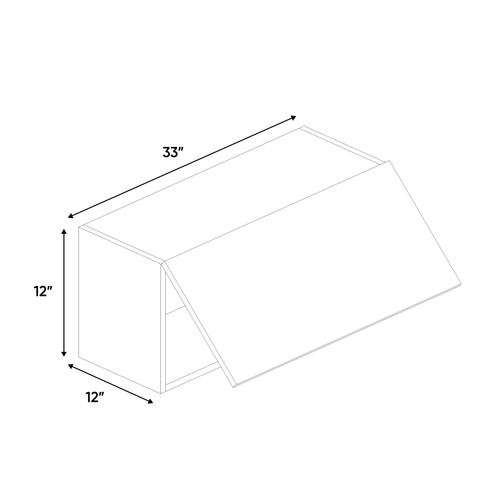 RTA - Indigo Blue Matte - Wall Upper Cabinet - 33
