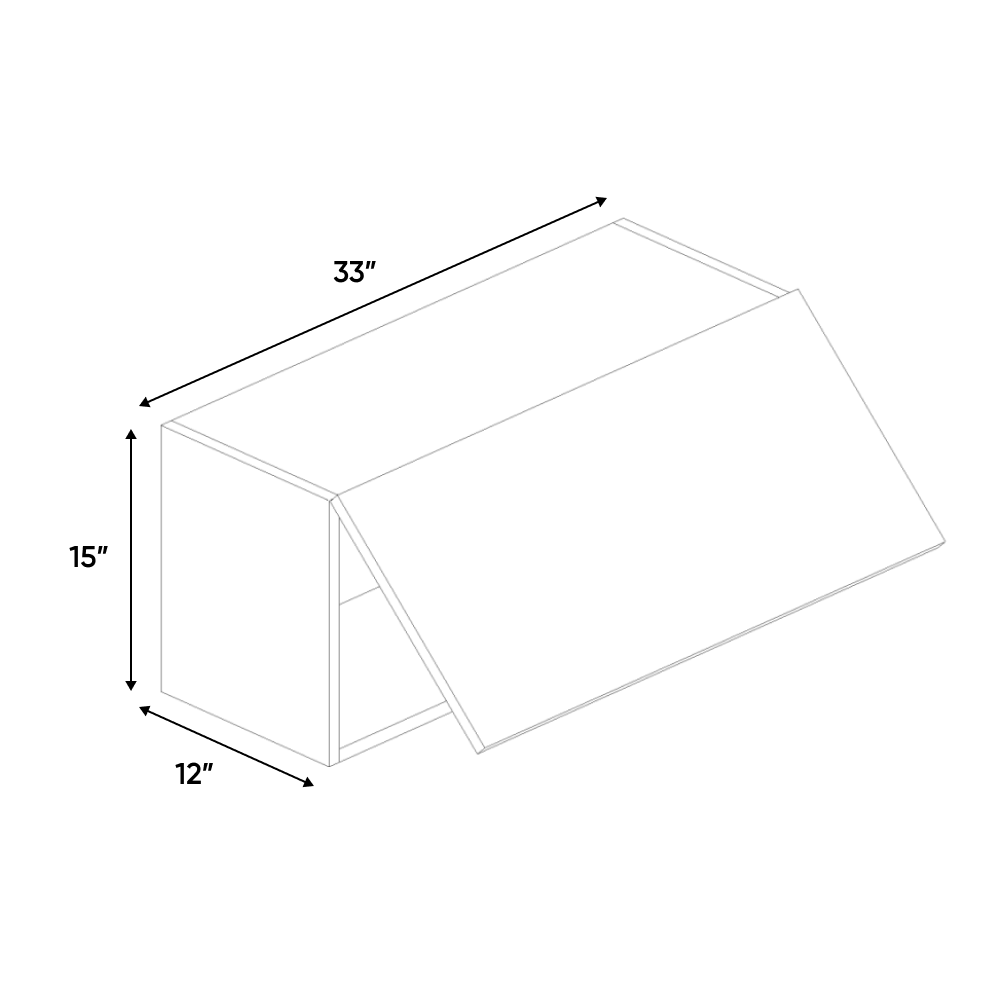 RTA - Olmo Gloss - Wall Upper Cabinet - 33