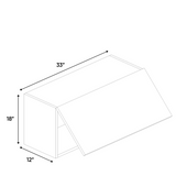 RTA - Gris Nube Matte - Wall Upper Cabinet - 33"W x 18"H x 12"D - Frameless Cabinet