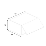 RTA - Negro Matte - Wall Upper Cabinet - 36"W x 18"H x 24"D - Frameless Cabinet