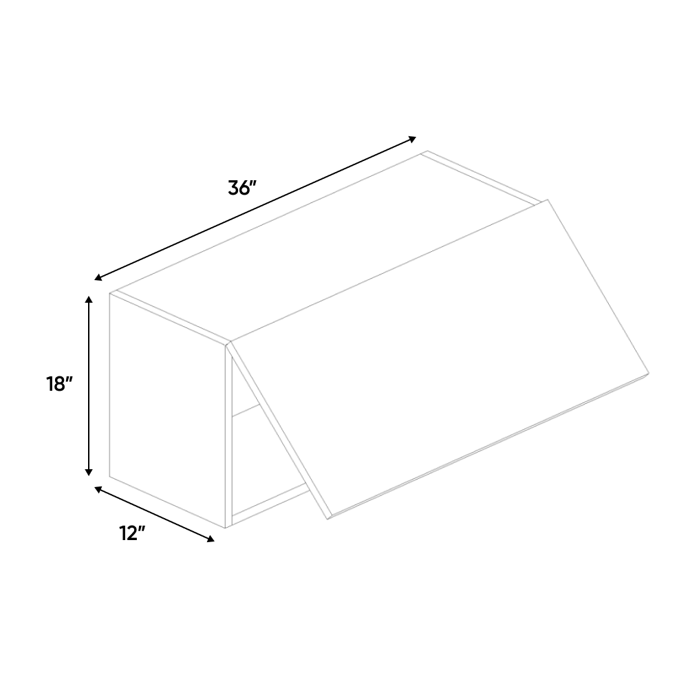 RTA - Olmo Textured - Wall Upper Cabinet - 36