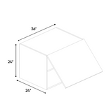 RTA - Blanco Matte - Wall Upper Cabinet - 36"W x 24"H x 24"D - Frameless Cabinet