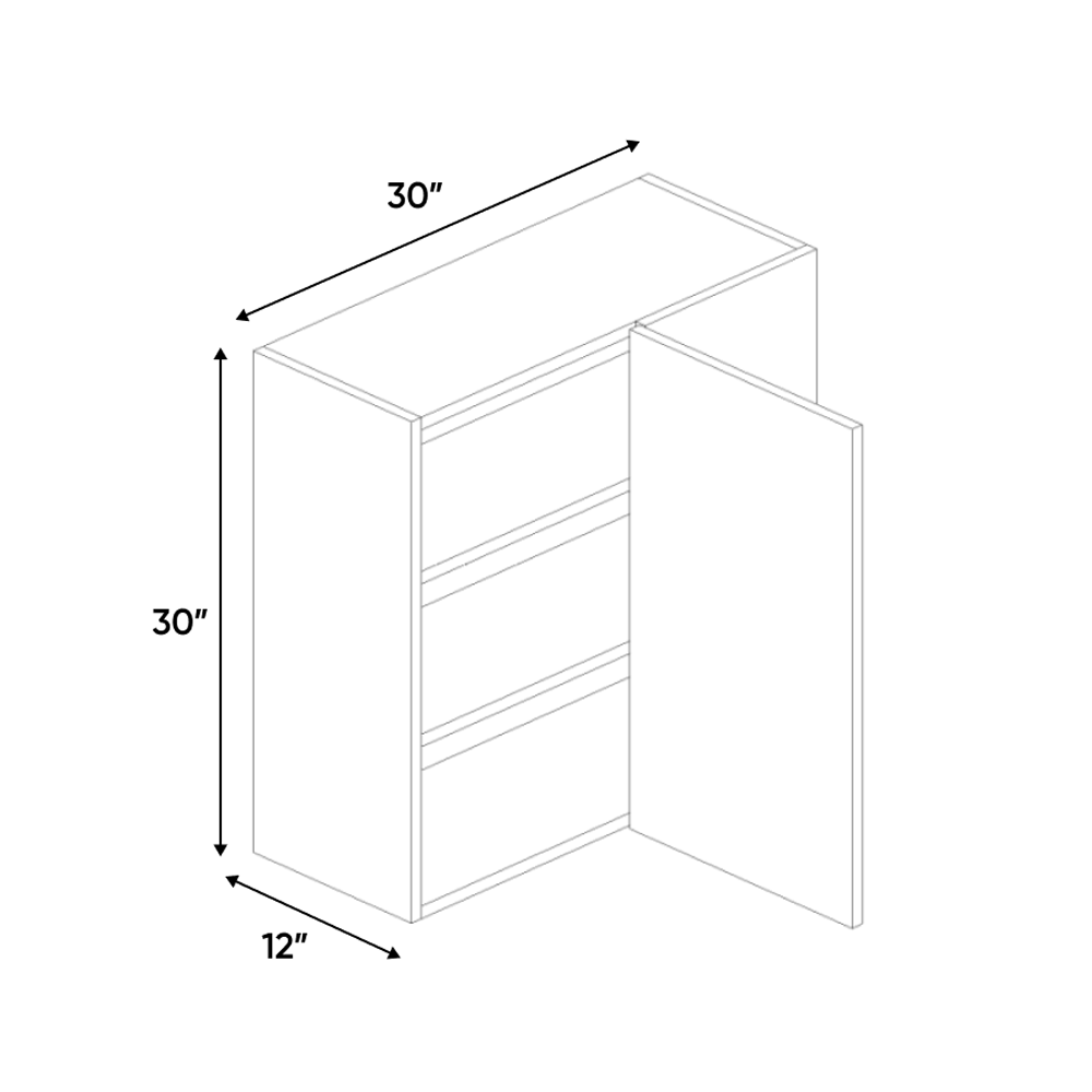 RTA - Olmo Textured - Wall Blind Corner Cabinet - 30