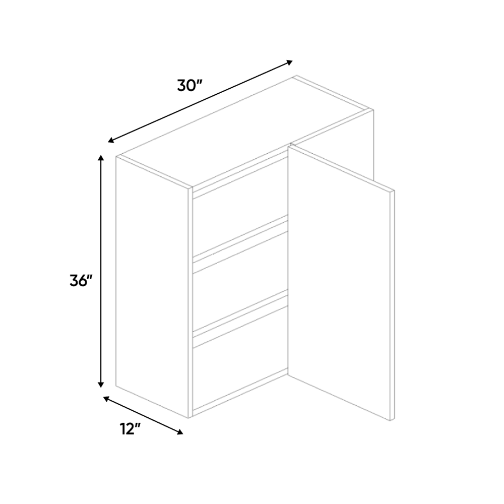 RTA - Blanco Matte - Wall Blind Corner Cabinet - 30