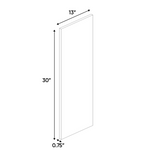 RTA - Negro Matte - Finished End Wall Panel - 13"W x 30"H x 0.75"D - Frameless Cabinet