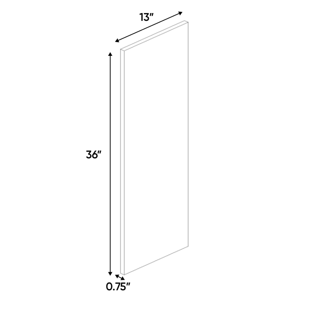 RTA - Blanco Gloss - Finished End Wall Panel - 13