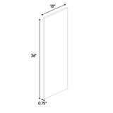 RTA - Gris Plomo Matte - Finished End Wall Panel - 13"W x 36"H x 0.75"D - Frameless Cabinet