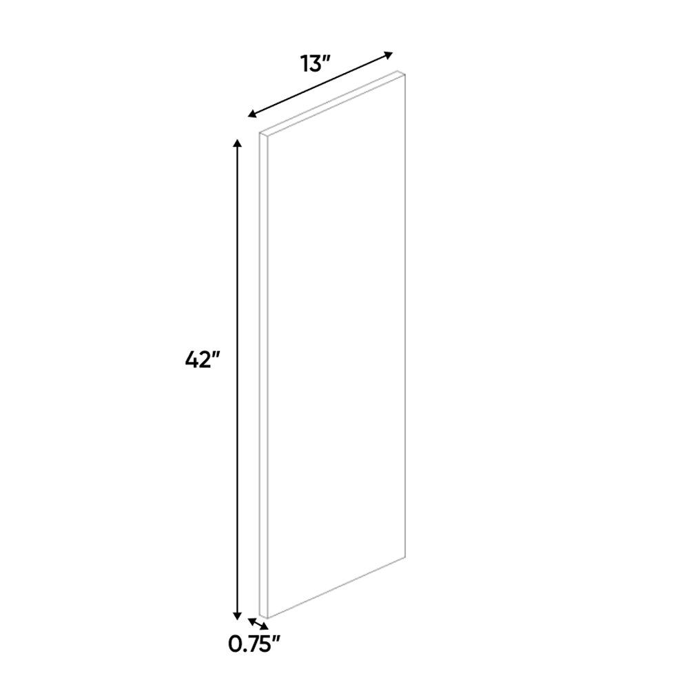 RTA - Muratti Textured - Finished End Wall Panel - 13"W x 42"H x 0.75"D - Frameless Cabinet