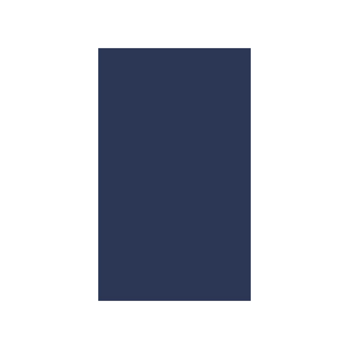 RTA - Indigo Blue Matte - Finished End Wall Panel - 13"W x 36"H x 0.75"D - Frameless Cabinet