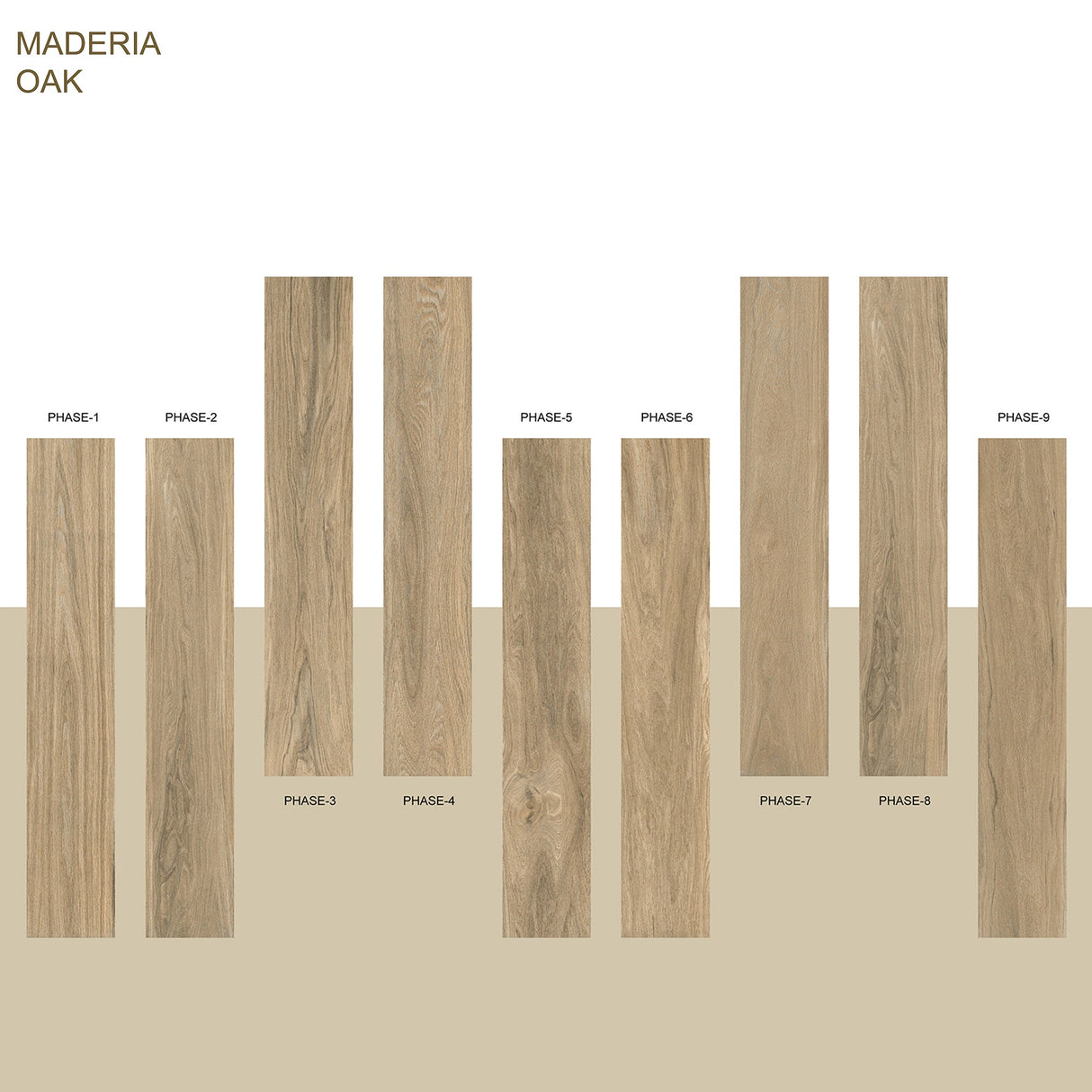 MADEIRA OAK 8 in. x 48 in. x 8.5 mm MATT Marble Look Tile - Porcelain Floor and Wall Tile (12.92 Sqft/Box)