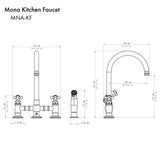 ZLINE Mona Kitchen Faucet in Oil-Rubbed Bronze (MNA-KF-ORB)