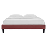 Reign Queen Performance Velvet Platform Bed Frame