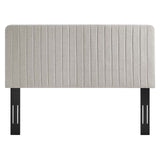 Milenna Channel Tufted Upholstered Fabric King/California King Headboard