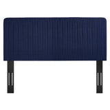Milenna Channel Tufted Upholstered Fabric King/California King Headboard