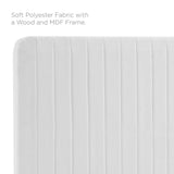 Milenna Channel Tufted Upholstered Fabric King/California King Headboard