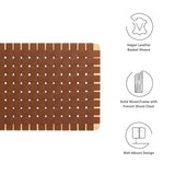 Sparta Weave Wall-Mount Twin Vegan Leather Headboard