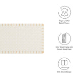 Sparta Weave Wall-Mount Queen Vegan Leather Headboard