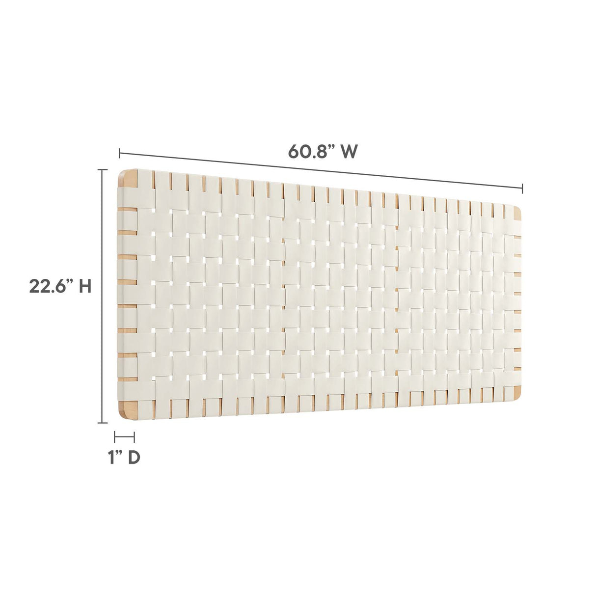 Sparta Weave Wall-Mount Queen Vegan Leather Headboard