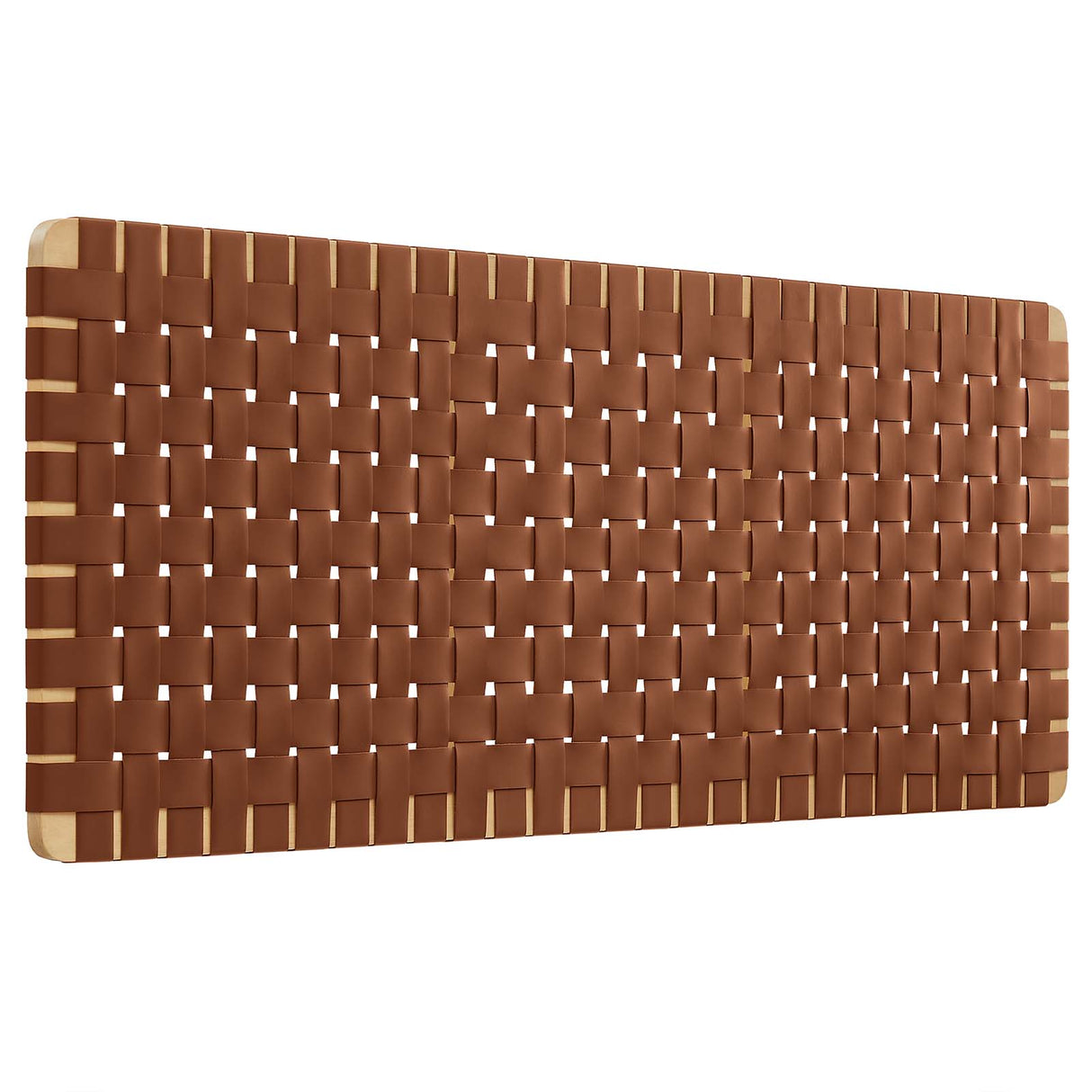 Sparta Weave Wall-Mount Queen Vegan Leather Headboard