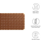 Sparta Weave Wall-Mount Queen Vegan Leather Headboard