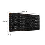 Sparta Weave Wall-Mount Queen Vegan Leather Headboard